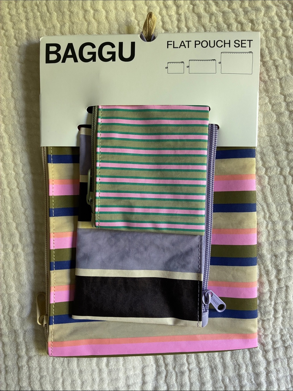 BAGGU Flat Pouch Set - Candy Shop BNWT